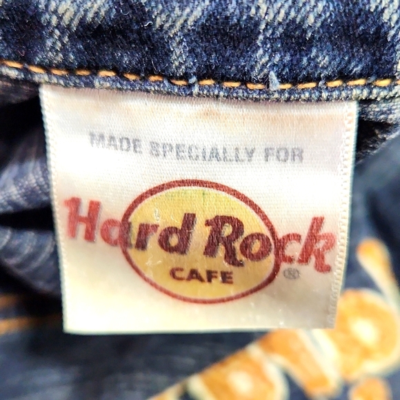 VTG Hard Rock Café Puerto Vallarta Collectible Distressed Jean Jacket (L) - Picture 10 of 11